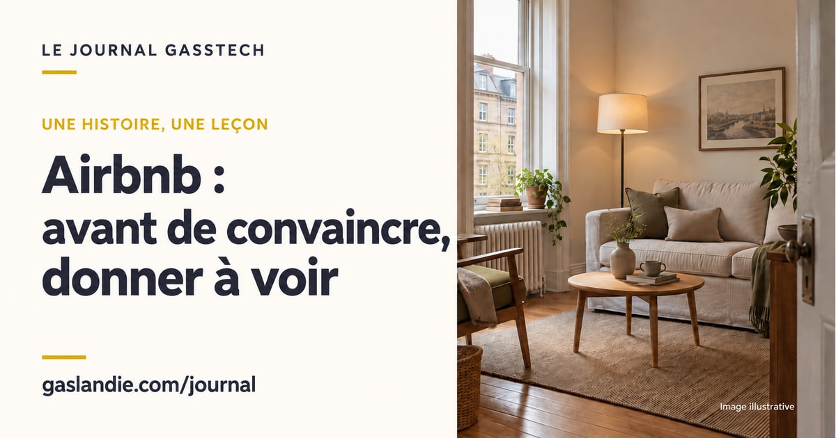 Aperçu horizontal : Airbnb, avant de convaincre, donner à voir.